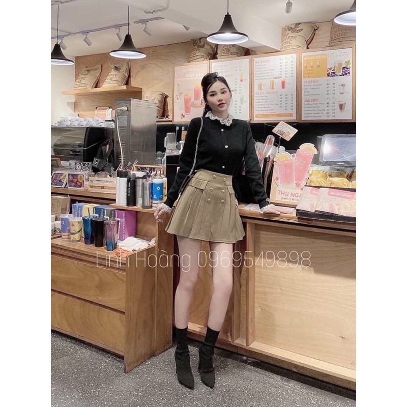 [ Mã WASTRUN4 giảm 10% tối đa 30K đơn 99K] Chân váy dạ xếp ly xòe túi nắp, Chân váy dạ cạp cao CV2013 - NhiNhi Shop | BigBuy360 - bigbuy360.vn