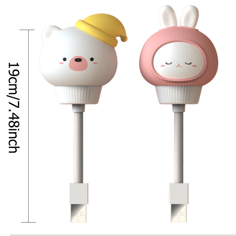 Đèn ngủ LED USB hình thỏ / gấu đáng yêu sáng tạo