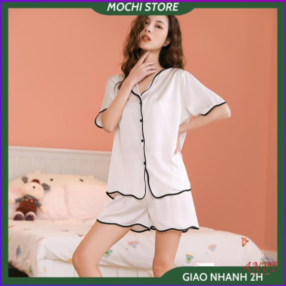 Đồ Bộ Pijama Nữ ANVI Bộ Pijama Lụa Satin Màu Trơn Form Dáng Rộng Đồ Lụa Mặc Nhà Cho Nữ. . | BigBuy360 - bigbuy360.vn