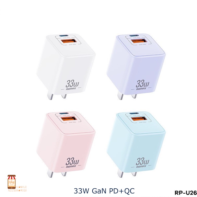 Củ sạc nhanh 33W GaN 2 cổng PD+QC U26