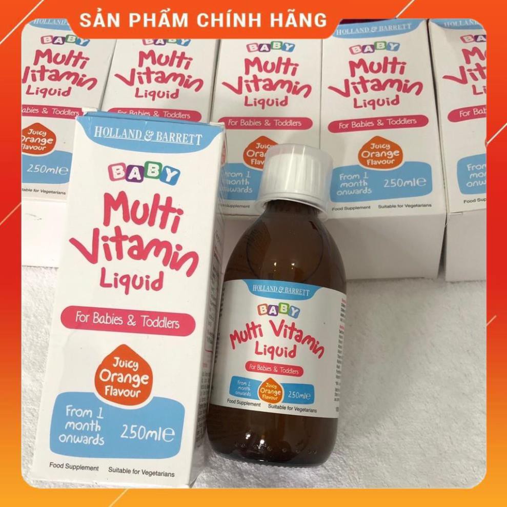 [ CHÍNH HÃNG + KÈM BILL ] Baby Multivitamin Liquid Juicy Orange 250ml