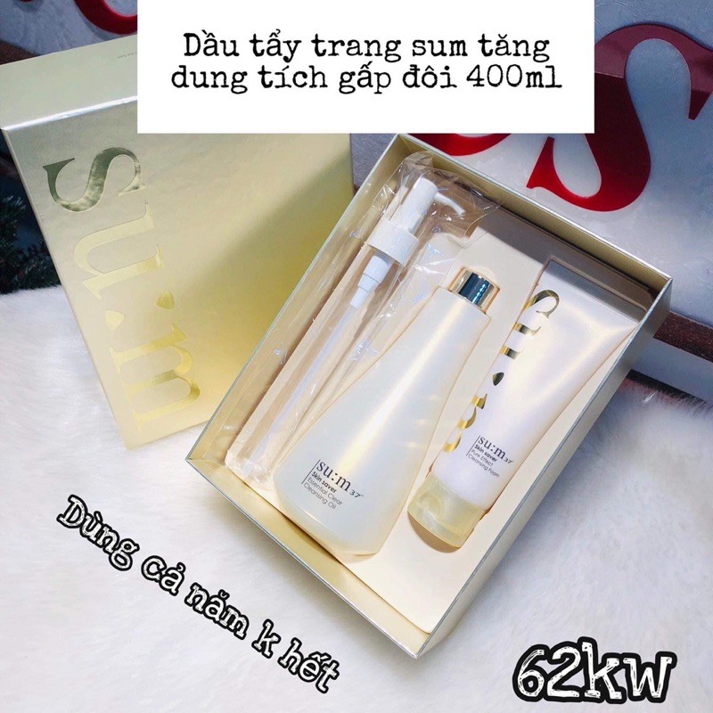 Set Dầu tẩy trang + Srm Sum 37 Skin Saver Essential Cleansing Oil