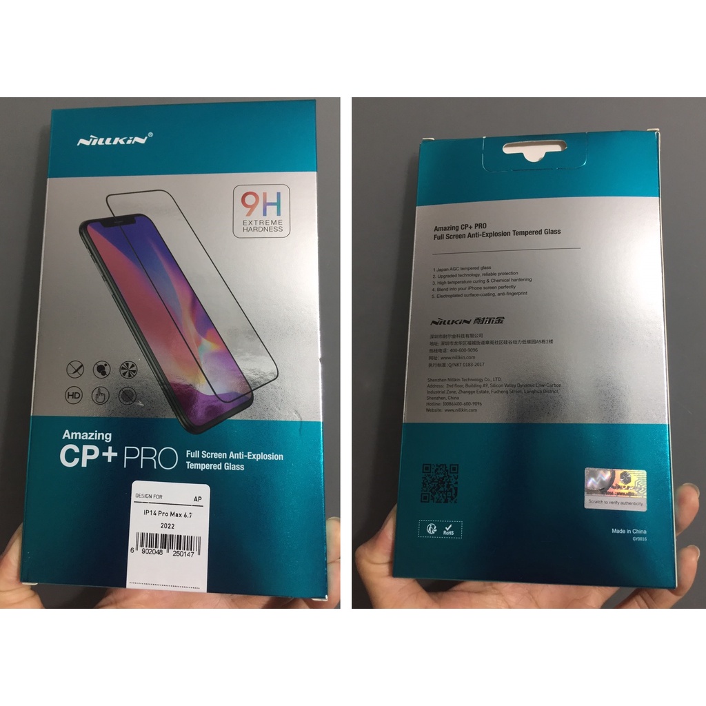 Cường lực full màn hình cho ip 14 Pro Max 2022 (6.7 inches) Nillkin CP + PRO