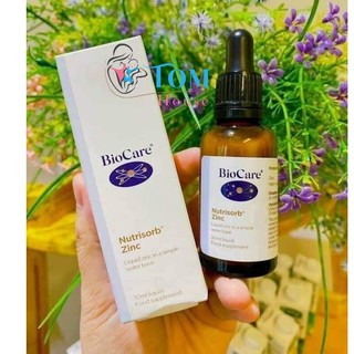 Kẽm nước BioCare Nutrisorb ZinC, Anh (30ml dạng giọt) tăng cường đề kháng cho trẻ sơ sinh từ 1 tháng tuổi