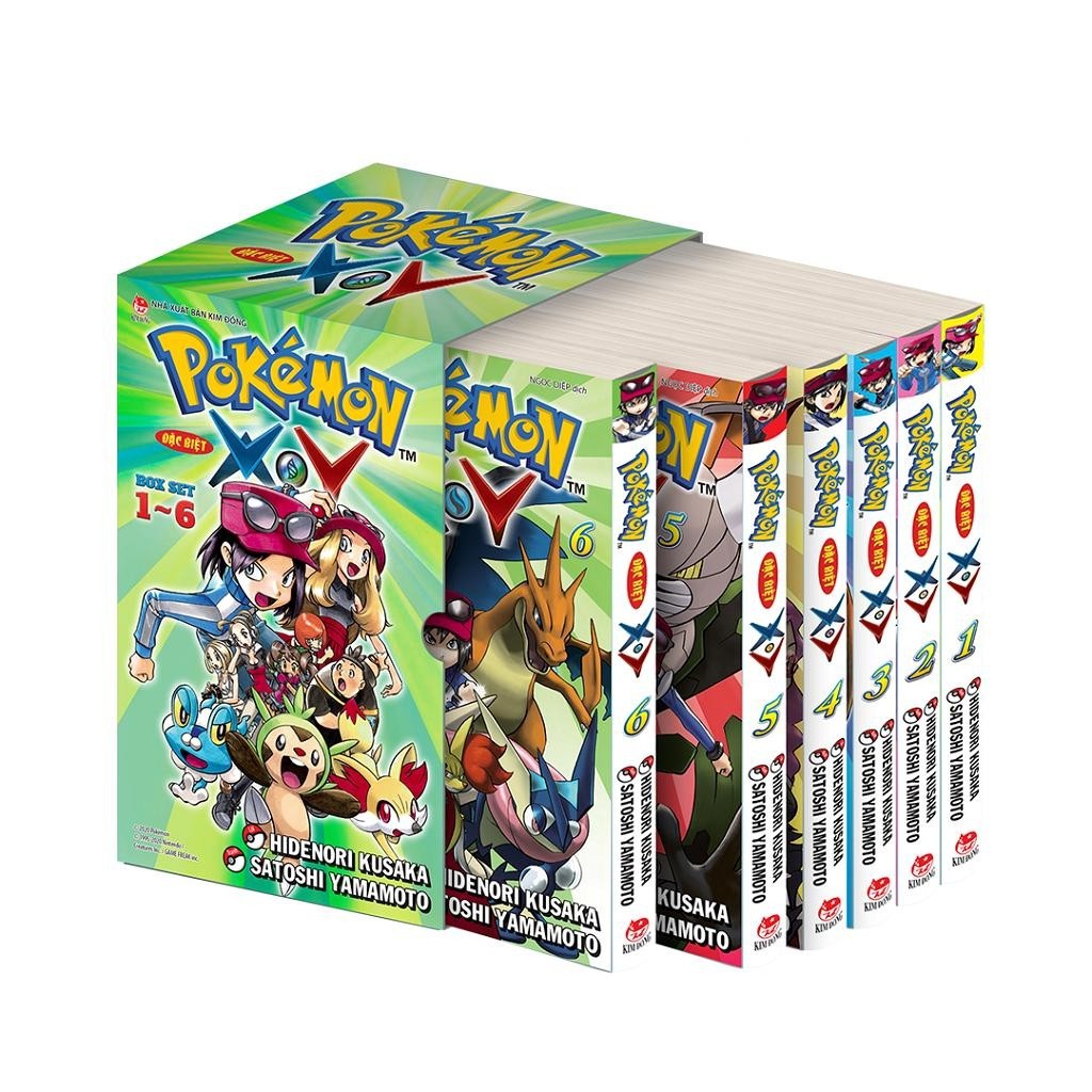 Sách - Box set POKÉMON Đặc Biệt X-Y Set Manga (6 Tập) - Tặng Poster