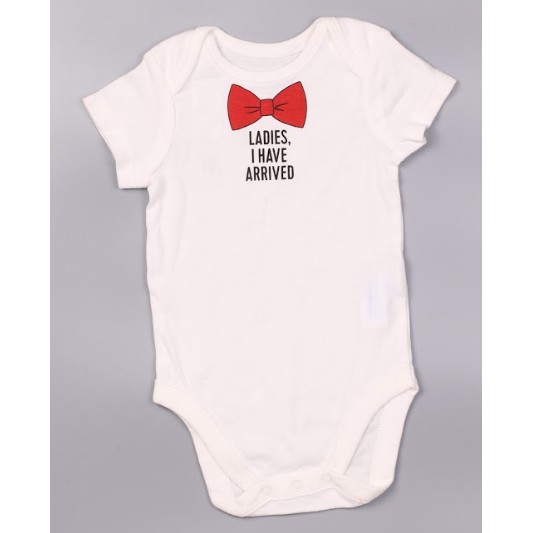 Bodysuit cho bé hãng Carter's ngắn tay trắng nơ đỏ chất liệu cotton từ 0-24 tháng ❤2094094e