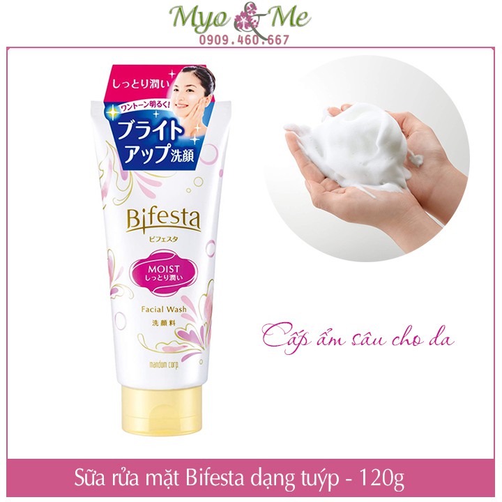 Sữa rửa mặt Bifesta Bright Up dạng tuýp 120g