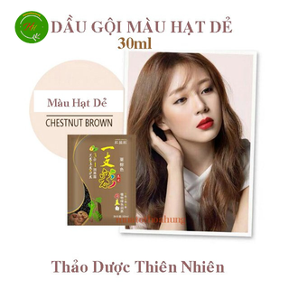 Dầu Gội Nhuộm Màu Tóc Thảo Dược Nuôi Dưỡng Da Đầu Phủ Bạc, Nâu Nhạt, Nâu Đậm, Đỏ Tím