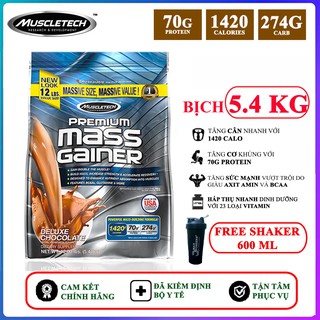 Sữa tăng cân tăng cơ cao cấp Premium Mass Gainer của Muscle Tech hương Chocolate bịch 5.45 kg – Phân phối chính hãng