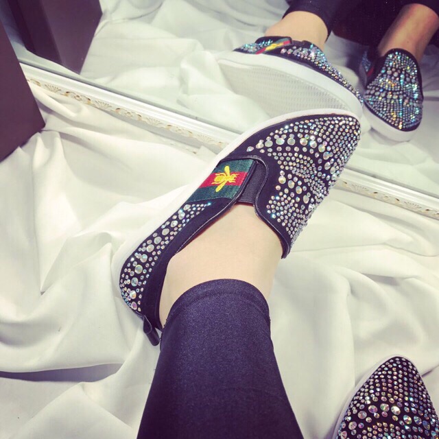 Giày lười nữ đính đá hàng thiết kế, hàng cao cấp | BigBuy360 - bigbuy360.vn