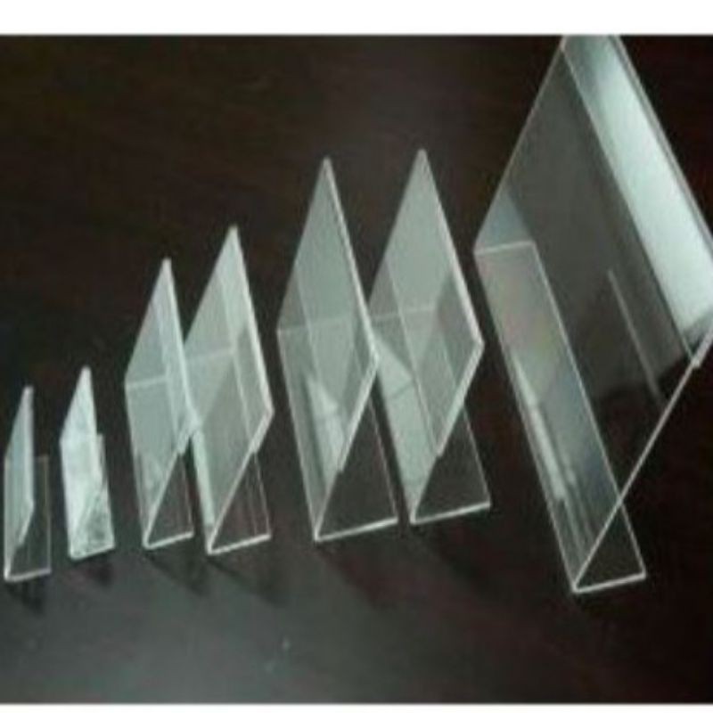 MENU MICA CHỮ L MINI . Kệ mica để bàn. Bảng giá Mica. Kệ thông tin sản phẩm nhiều kích thước