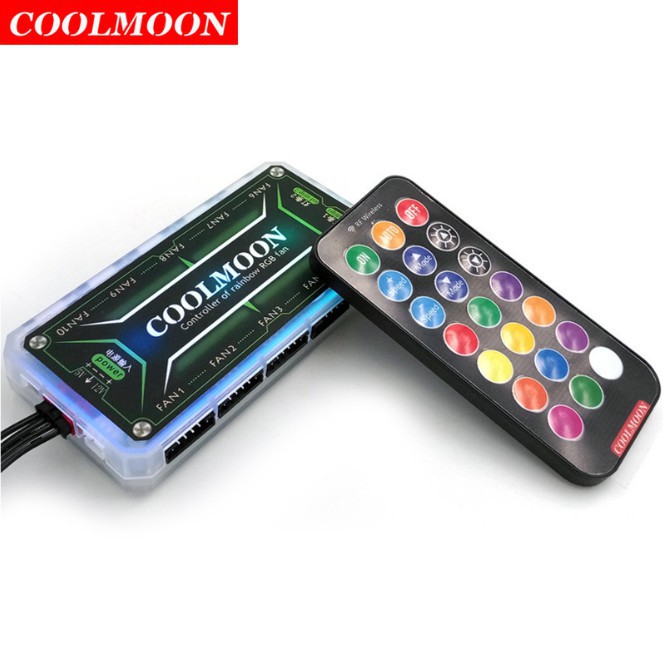 BỘ HUB COOLMOON KẾT NỐI NGUỒN VÀ ĐIỀU KHIỂN FAN RGB COOLMOON