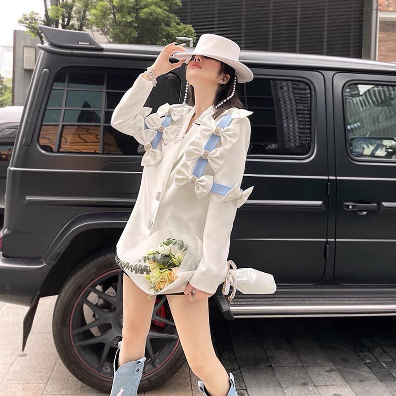 Áo khoác vest phong cách Pháp thiết kế mới dễ phối đồ thời trang mùa thu 2022 | BigBuy360 - bigbuy360.vn