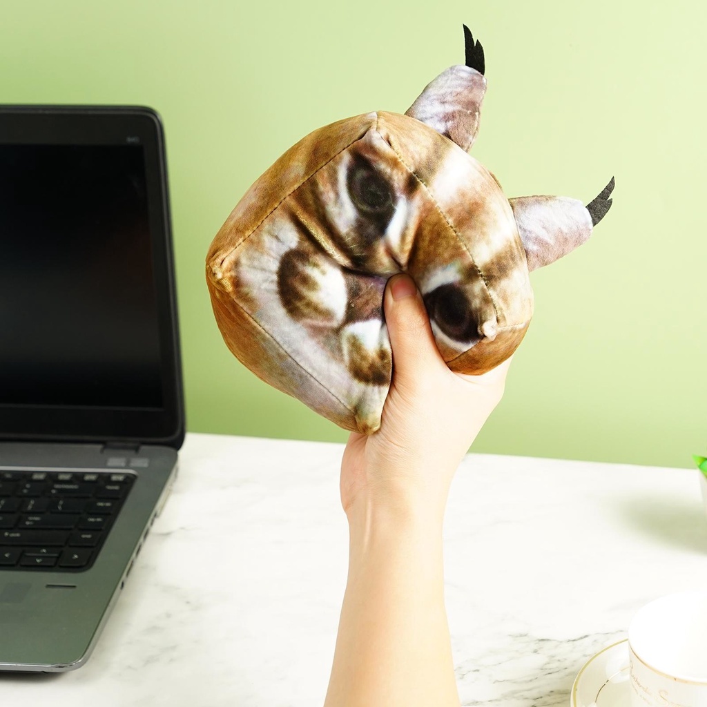 Mèo Nhồi Bông 3D Mềm Mại Đáng Yêu Cho Bé