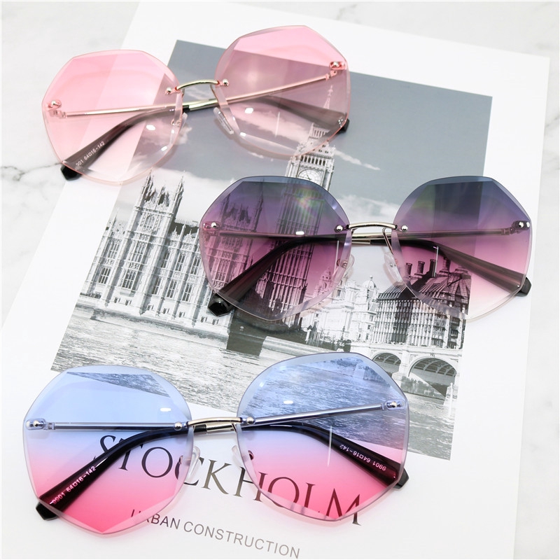 Kính Mát Nữ Đa Giác Thời Trang Tròng Không Viền Màu Sắc Lạ Mắt Phong Cách Dã Ngoại Sang Chảnh K2205 | BigBuy360 - bigbuy360.vn