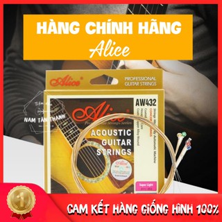 Dây đàn Guitar Acoustic Alice AW432 + tặng kèm Pick gãy đàn guitar Fender