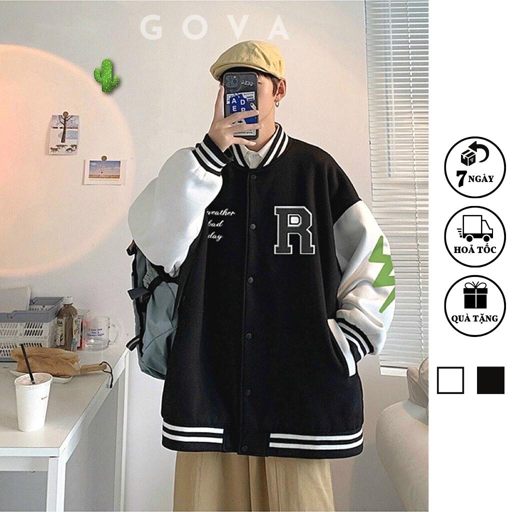 Áo Khoác Croptop Nỉ BE CAREFUL Nữ Form Bomber Ngắn Vải Nỉ Hình In Đẹp GOVA