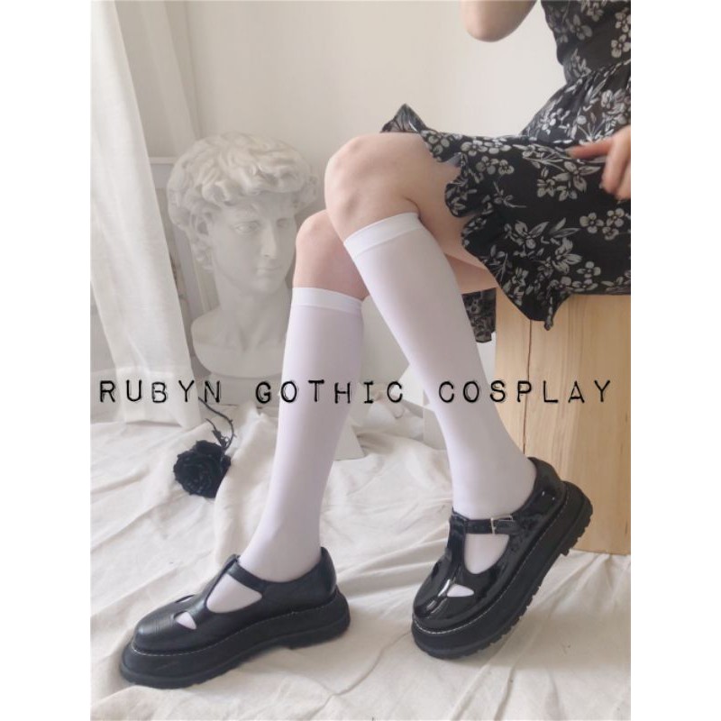 🍁 Tất trơn trắng, đen phong cách lolita cosplay học sinh Nhật Bản ( hàng quảng châu )