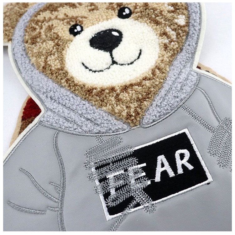 Miếng Dán Trang Trí Quần Áo Thêu Họa Tiết Gấu Độc Đáo Thời Trang diy