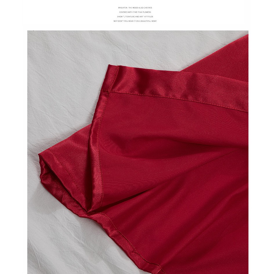 (Có sẵn) Áo choàng makeup kimono CÔ DÂU, PHỤ DÂU Chérie Sleepwear vải phi bóng trơn màu có chữ BRIDE và BRIDESMAID | BigBuy360 - bigbuy360.vn