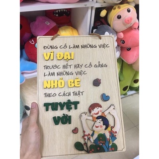 Bảng Gỗ Trang trí phòng học cho bé