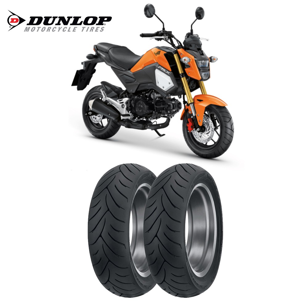 Lốp Dunlop cho xe Honda MSX 125 (Lốp trước SCOOTSMART 120/70-12 hoặc lốp sau SCOOTSMART 130/70-12)