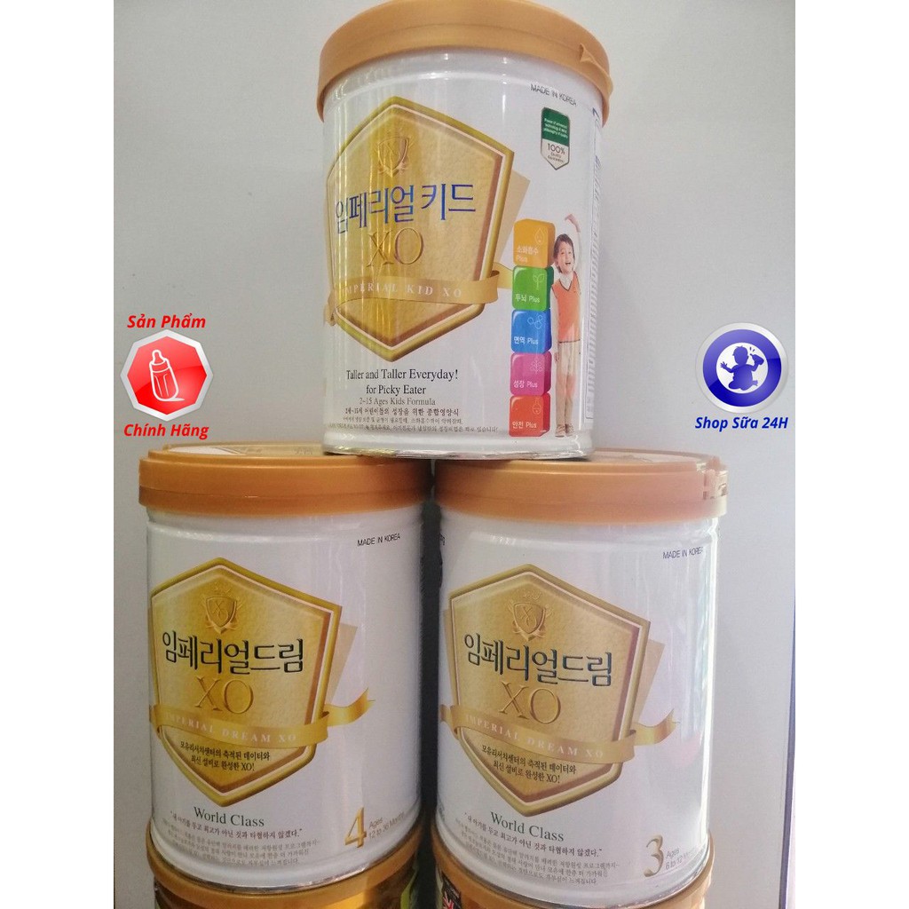 Sữa bột XO 3, XO 4, XO Kid 800g nhập khẩu nguyên lon Hàn Quốc