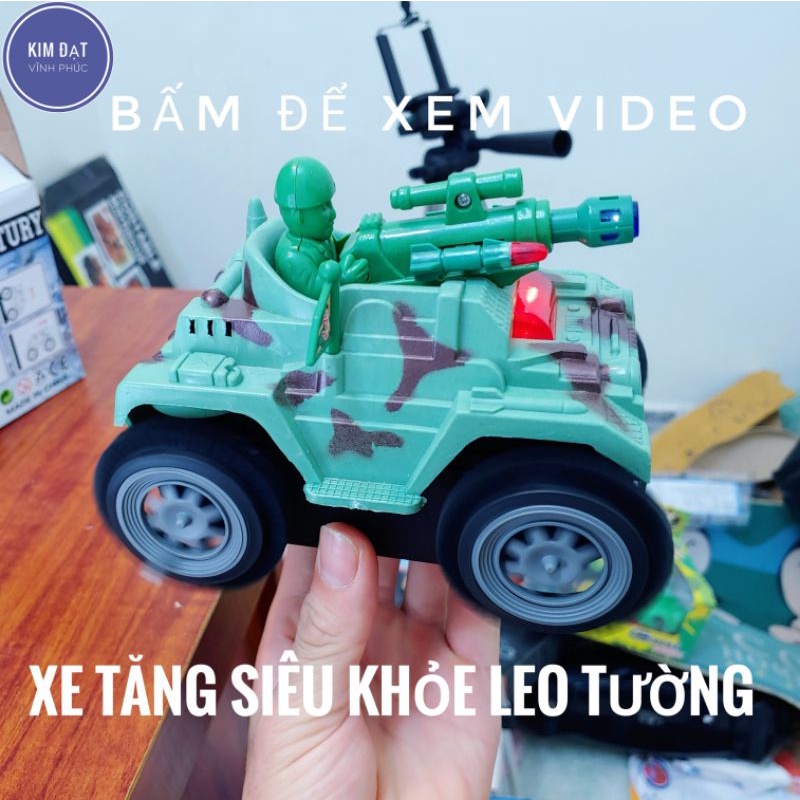 Đồ chơi xe tăng địa hình chạy pin . xe tăng nhào lộn . trèo tường thấp