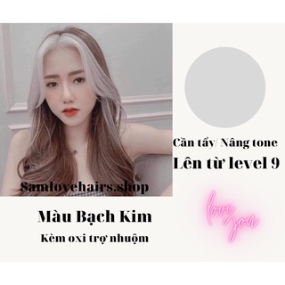 Thuốc Nhuộm tóc MÀU BẠCH KIM cần tẩy hoặc nâng tone trước khi nhuộm