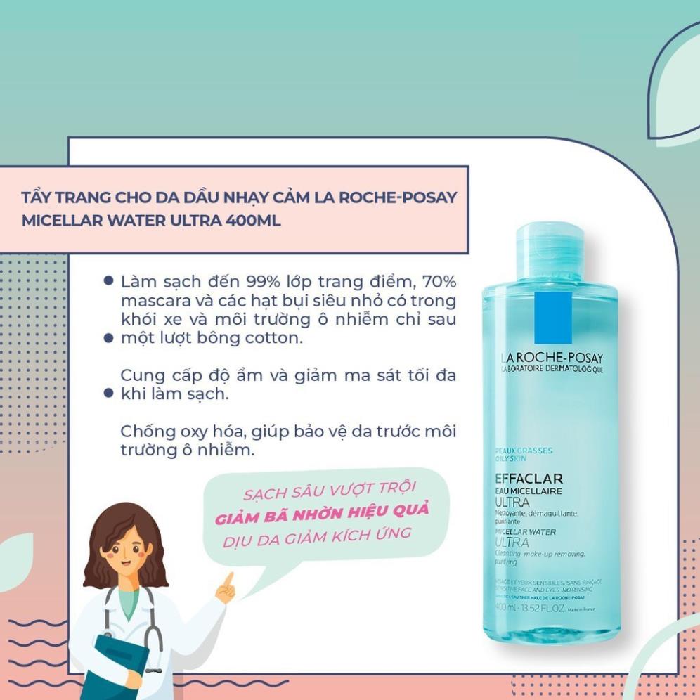 Nước tẩy trang la roche posay 400ml cho da mụn da dầu | BigBuy360 - bigbuy360.vn