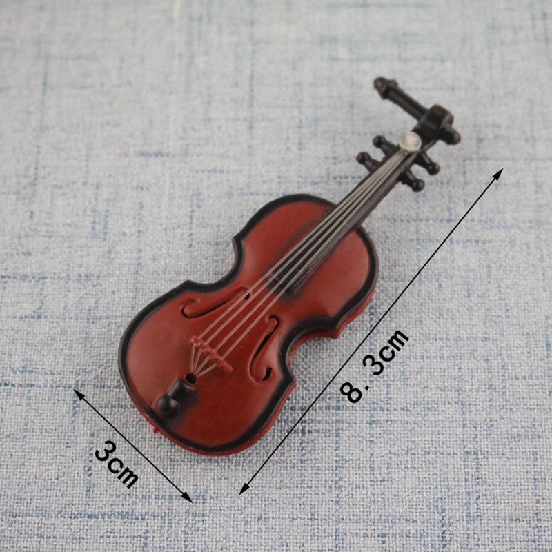 Đàn Violin Gỗ Mini 8cm Cho Nhà Búp Bê Barbie