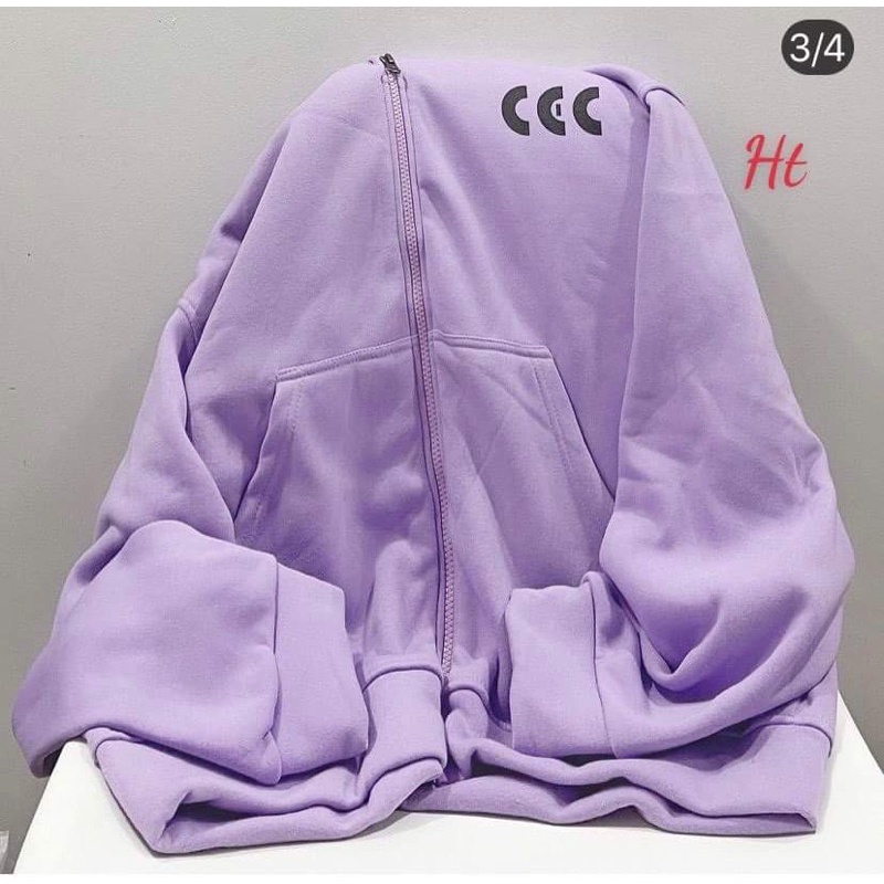 ÁO KHOÁC NỈ COTTON CCC HT12, Áo nỉ Unisex from rộng, Chất nỉ ấm mặc không xù, thiết kế phong cách - MODY