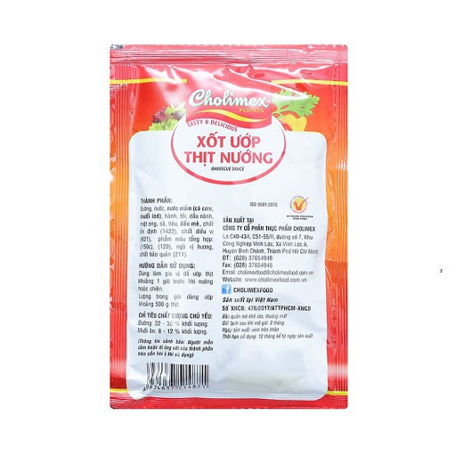 <SALE>HỘP 10 GÓI SỐT/XỐT ƯỚP THỊT NƯỚNG CHOLIMEX 70G MẪU MỚI