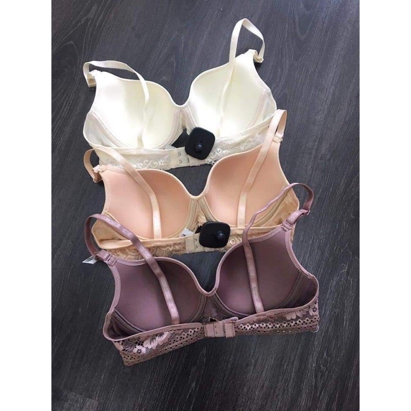Áo Ngực Ren Lovely Mút Ép Mỏng Gọng Nhựa Đúc Bên Trong