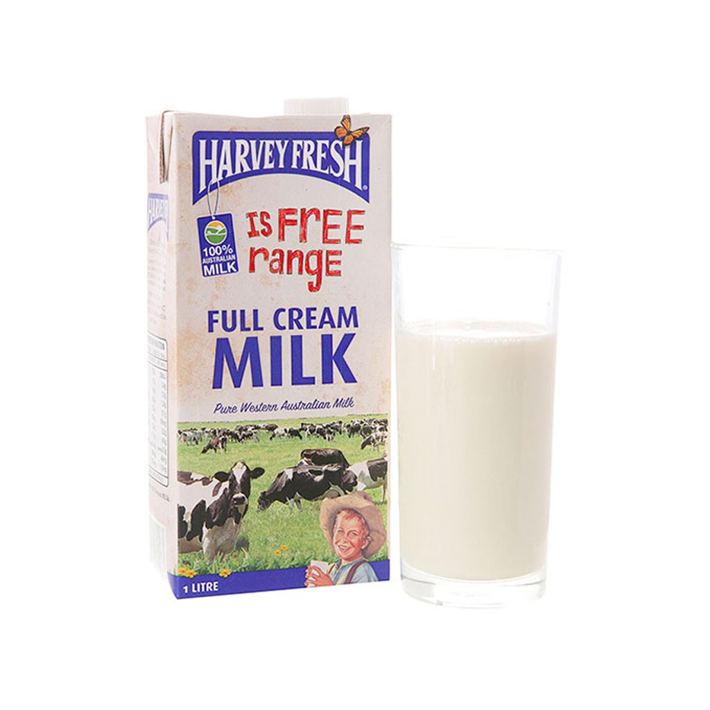 COMBO 1 Hộp Sữa Tươi Tiệt Trùng Nguyên Kem Harvey Fresh 1L + 1 Gói Bánh Quy Socola Arnott's GoodTime 16g x 12 thanh