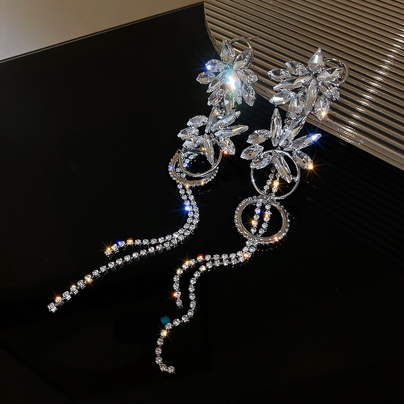 Bông tai dáng dài mạ bạc 925 phong cách Âu Mỹ