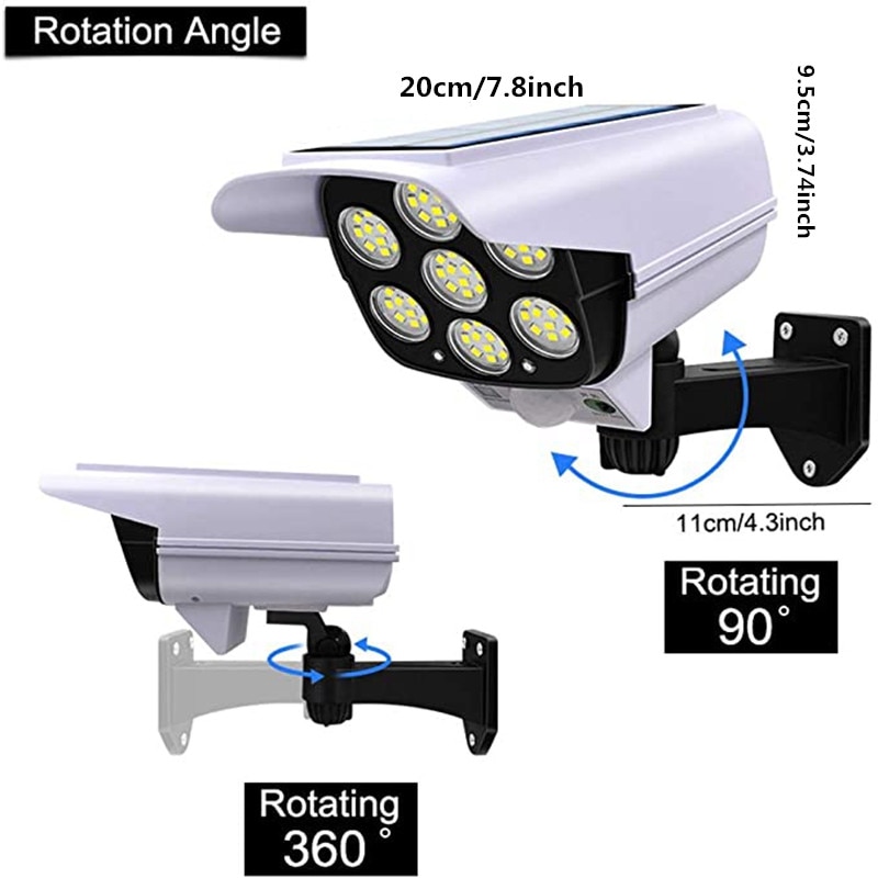 Đèn Năng Lượng Mặt Trời Cảm Biến Chuyển Động Pir 77led / 80cob 3 Chế Độ Kèm Remote Điều Khiển