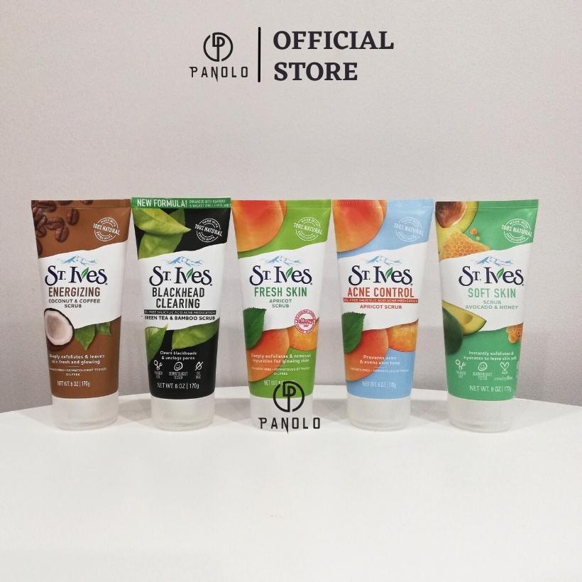 Sữa rửa mặt nam nữ St Ives da khô da dầu mụn chính hãng Unilever 170g, Sữa rửa mặt tảy tế bào chết dưỡng ẩm