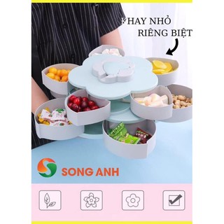 Khay mứt 2 tầng xoè cánh hoa