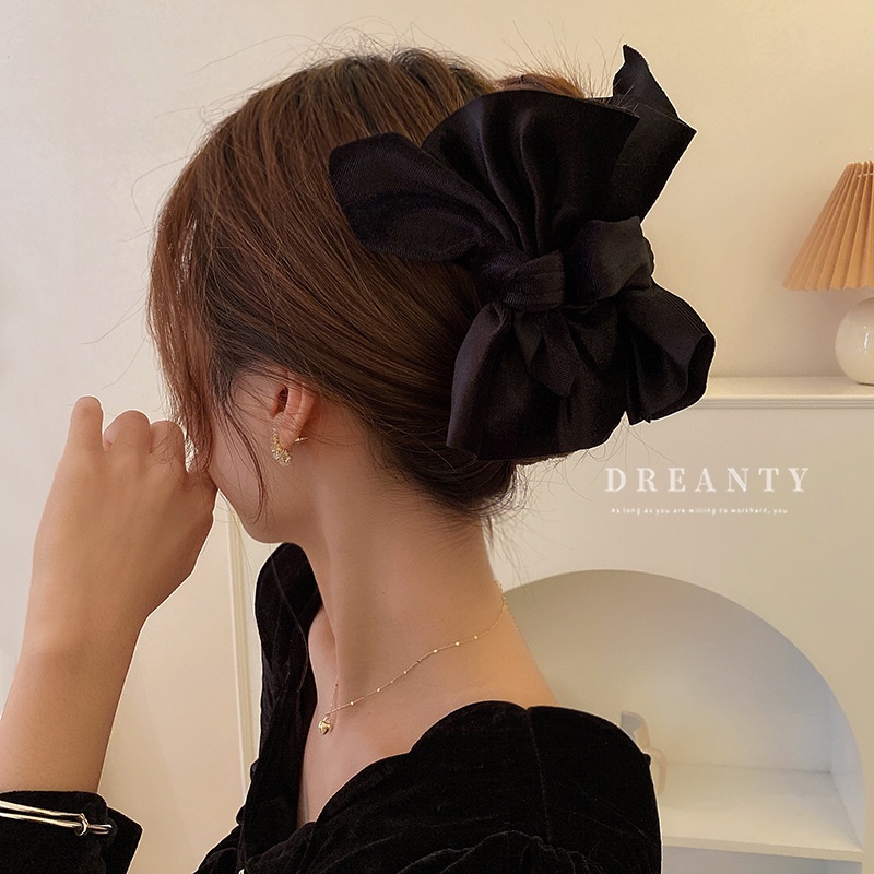 Kẹp Tóc Hình Cá Mập Đính Nơ Phong Cách Cổ Điển Thời Trang Cao Cấp