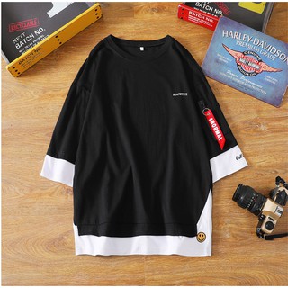 [FREESHIP] Áo thun layer tay lỡ dáng unisex (nam nữ đều mặc được)