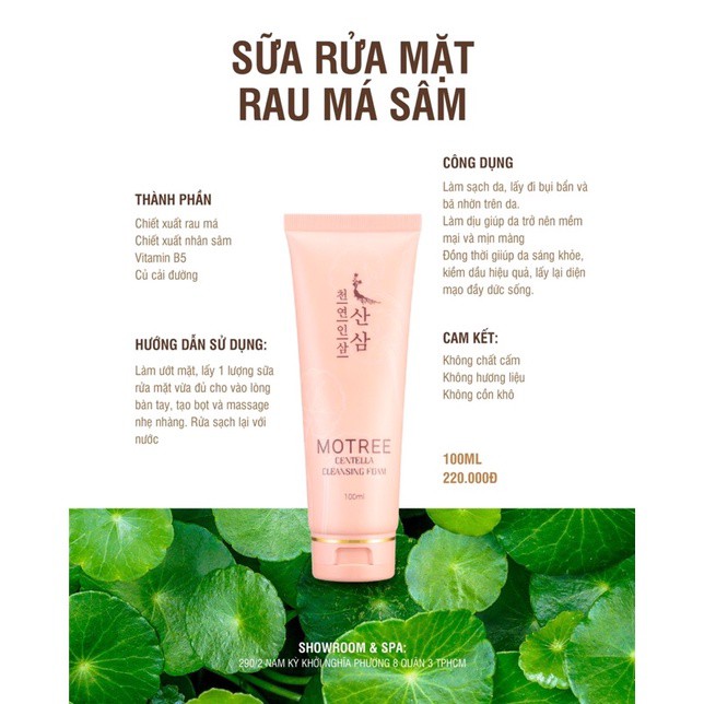 [Chính hãng Motree] Sữa rửa mặt rau má sâm Motree | BigBuy360 - bigbuy360.vn