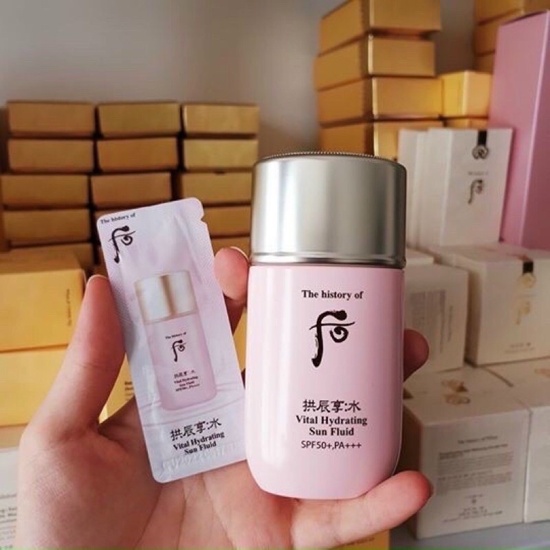 Kem chống nắng kiềm dầu dạng sữa The Hictory Of Whoo hồng Vital Hydrating Sun Fluid