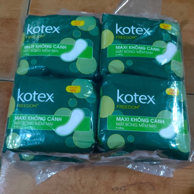 combo 8 gói Băng vệ sinh KOTEX FREEDOM dày không cánh