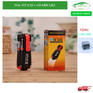 [XẢ KHO-THANH LÝ]Bộ tua vít vặn ốc vít đa năng 8 in 1 có đèn led tiện dụng 💯FREESSHIP 💯 chất lượng tốt giá rẻ