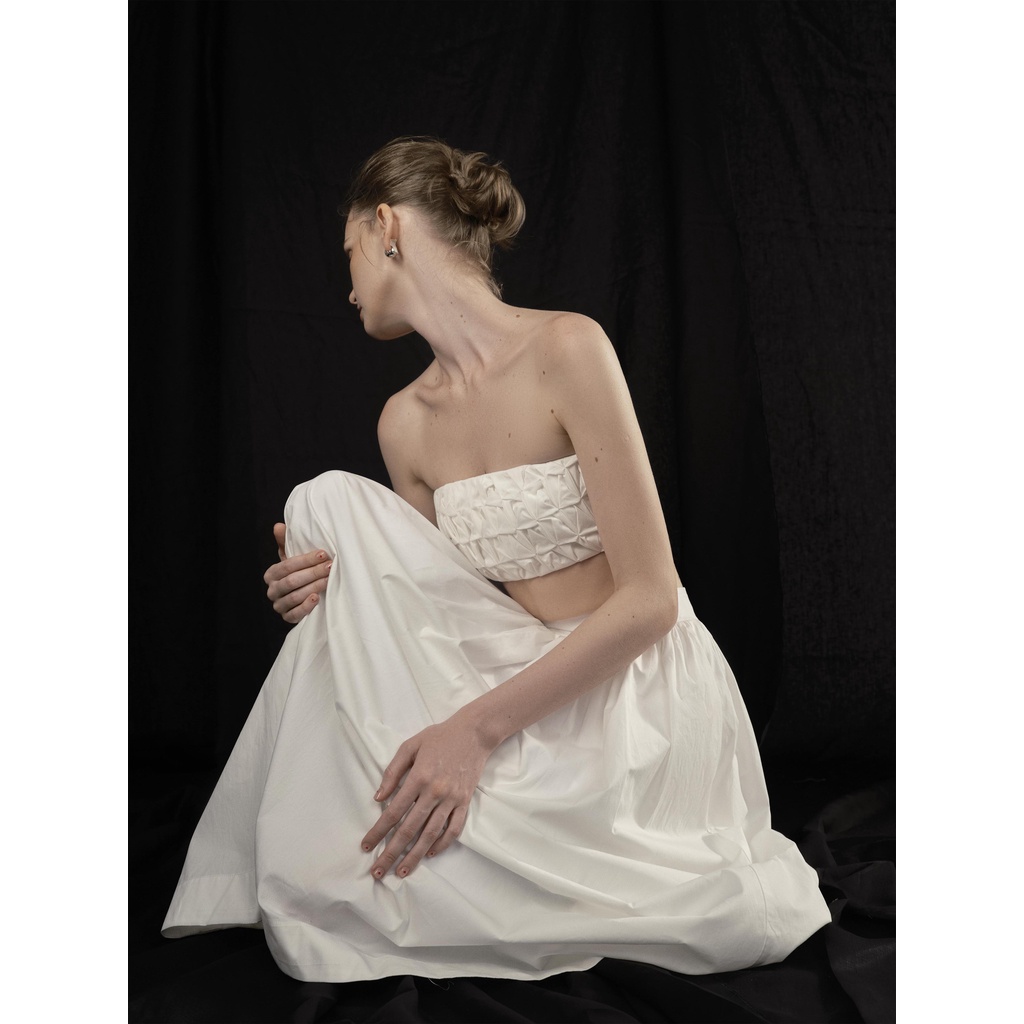 SEASON STUDIOS | Set áo ống Smock Pristal và chân váy Flamin