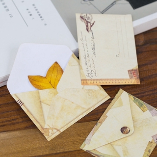 Set 12 Bao Thư Giấy Mini Phong Cách Vintage