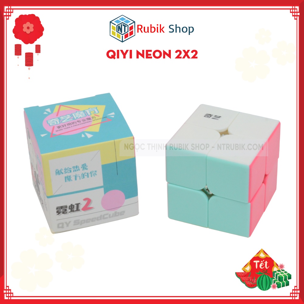 Bộ sưu tập Rubik Qiyi neon 2x2, 3x3, 4x4, 5x5 Stickerless