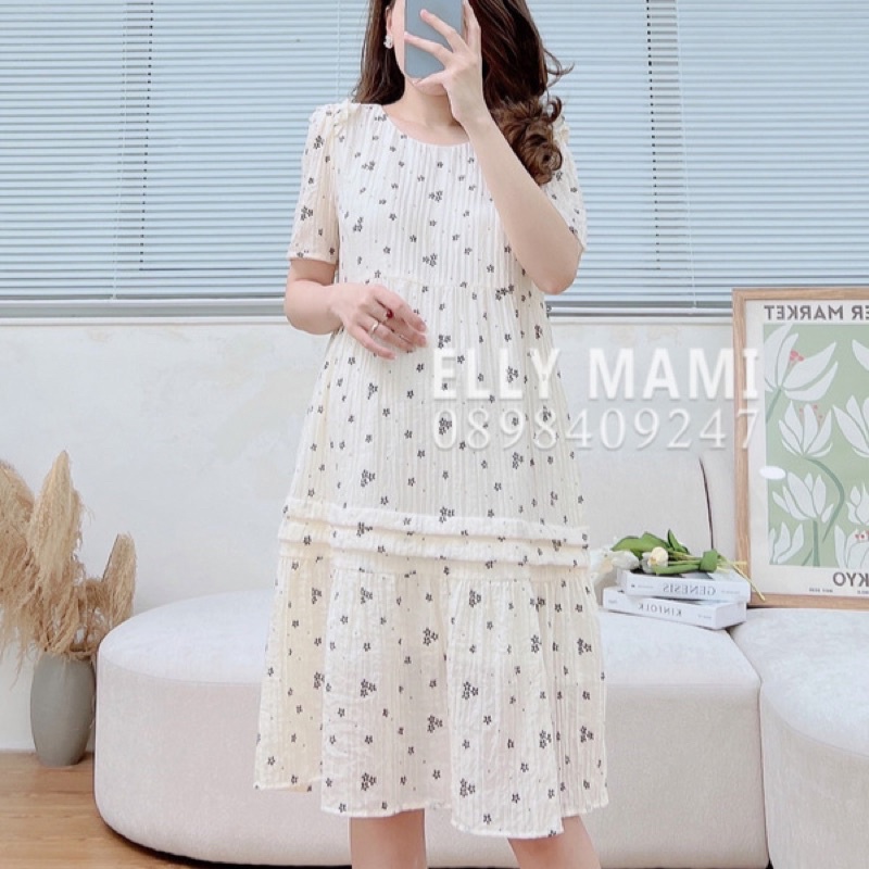 ( 40kg - 95kg ) Đầm Bầu ,Suông Babydoll Hoa Nhí Mặc Thoải Mái Suốt Thai Kì & Sau Sinh Thiết Kế Cao Cấp