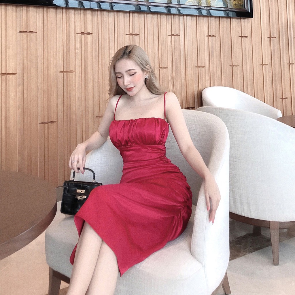 Đầm thiết kế ôm body Maxi 2 dây cao cấp dự tiệc cưới D155 Four Fashion | BigBuy360 - bigbuy360.vn